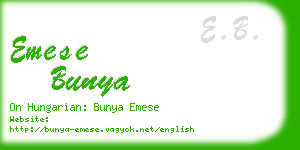 emese bunya business card